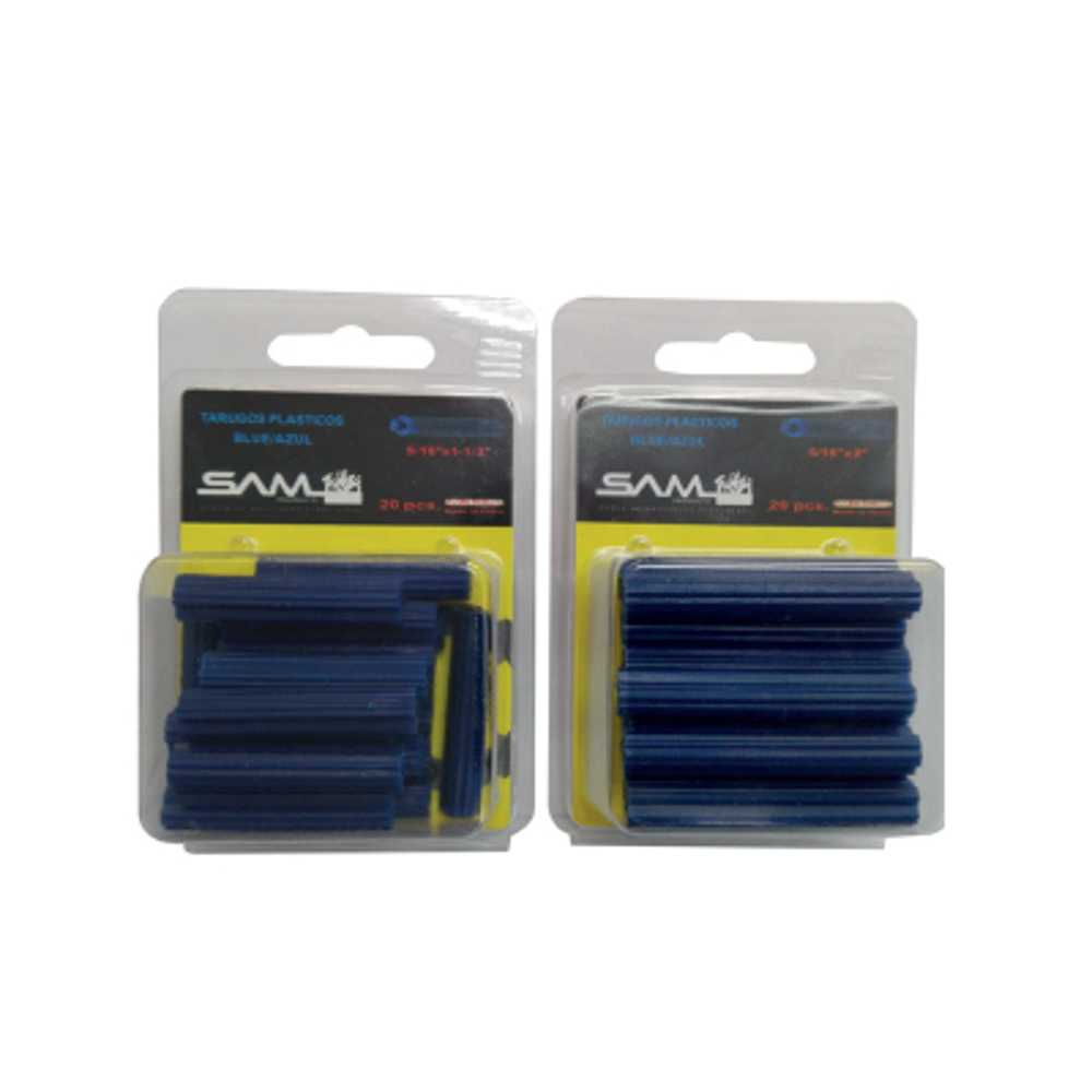 Tarugos de plastico azules