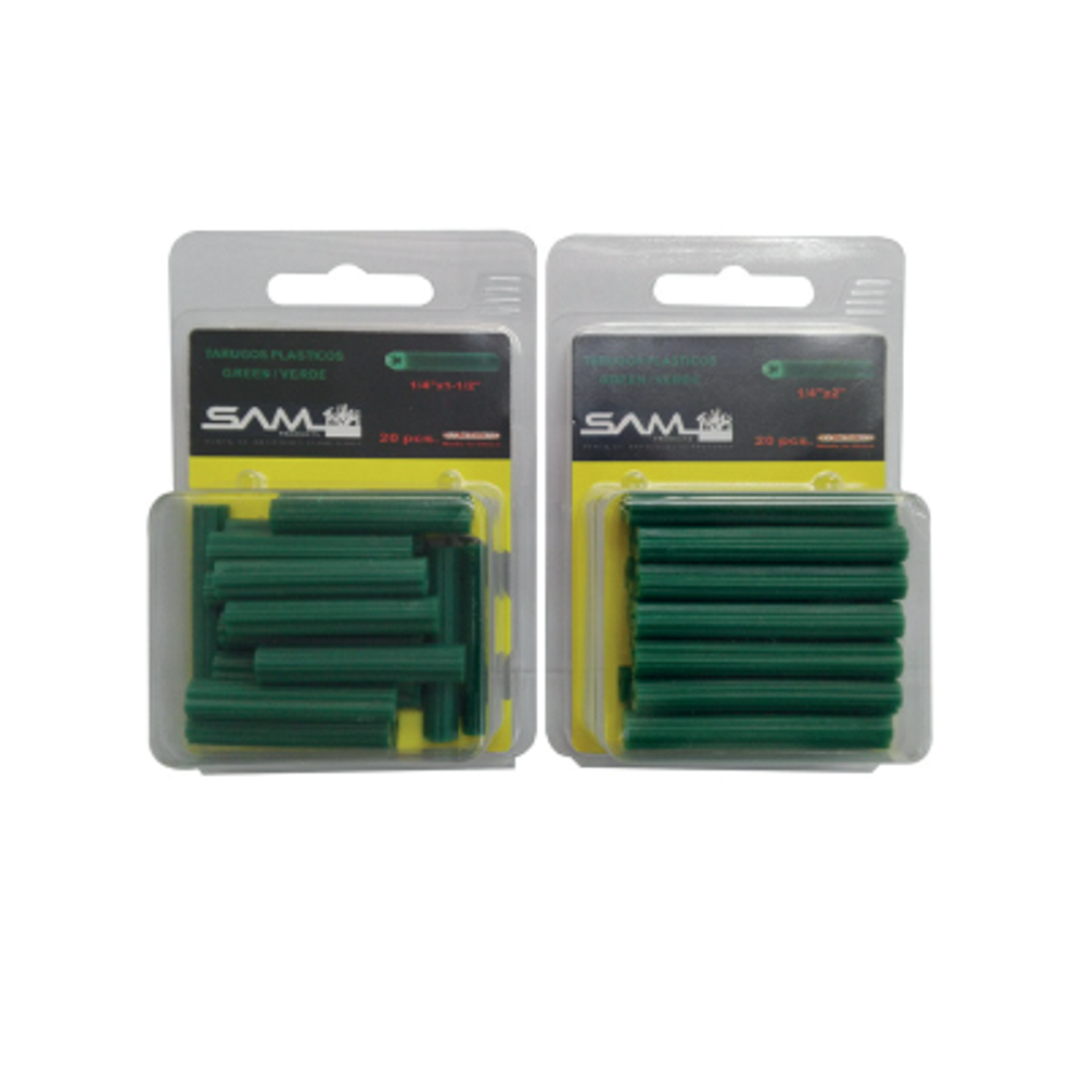 Tarugos de plastico verdes