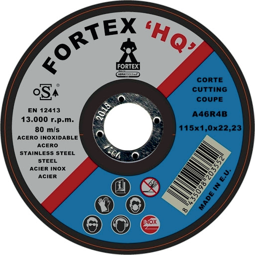 FORTEX DISCO CORTE A.INOX HD FINO